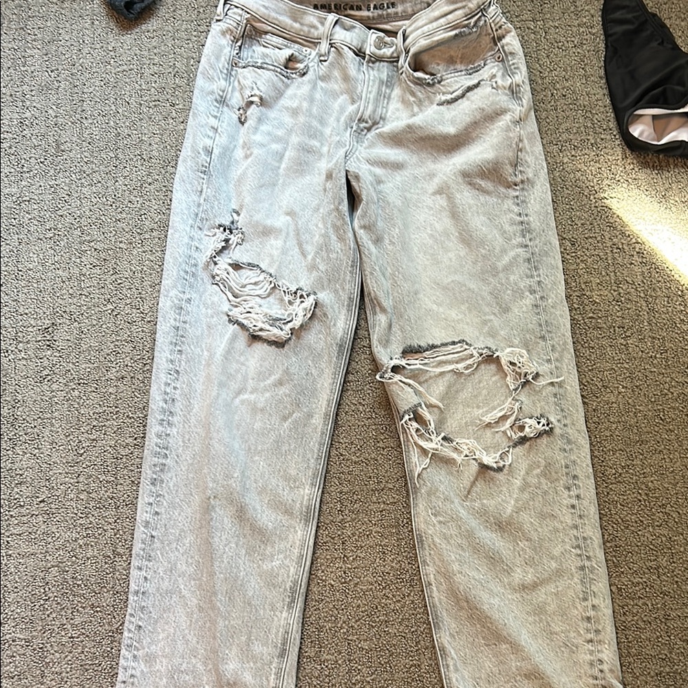 Distressed Light Wash Jeans
